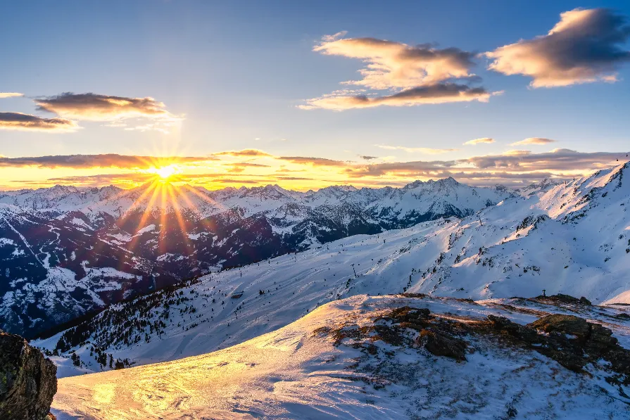 Berge bei Sonnenuntergang