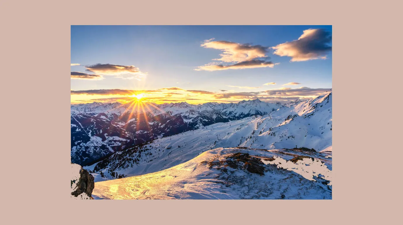 Berge bei Sonnenuntergang